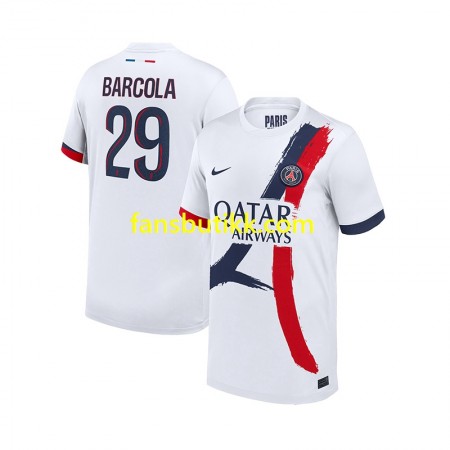 Fotballdrakt Paris Saint-Germain Bradley Barcola 29 Bortetrøye 2024-2025 Kortermet